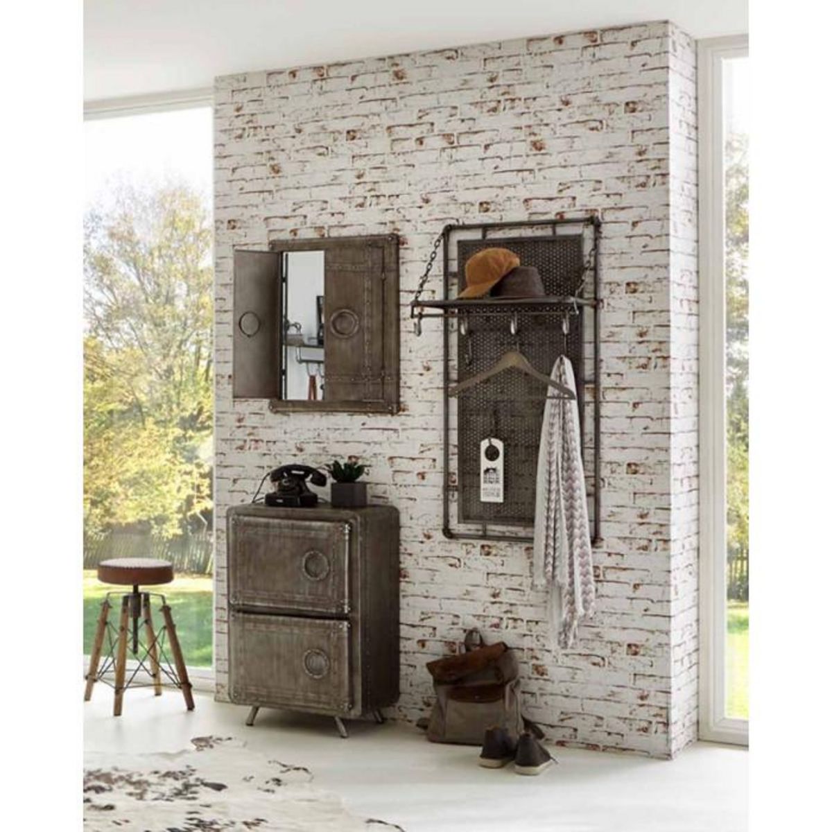 Paris Prix Patère Murale  Vaded  120cm Anthracite