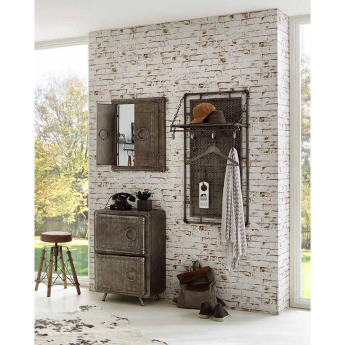 Paris Prix Patère Murale  Vaded  120cm Anthracite