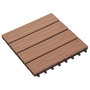 Voir la diapositive 3 : VIDAXL Carreau de terrasse en relief 11 pcs WPC 30 x 30 cm 1 m^2 Marron