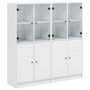 Voir la diapositive 2 : VIDAXL Bibliotheque avec portes blanc 136x37x142 cm bois d'ingenierie
