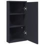Voir la diapositive 4 : VIDAXL Armoire de bain a miroir d'angle gris 30x24x60 cm
