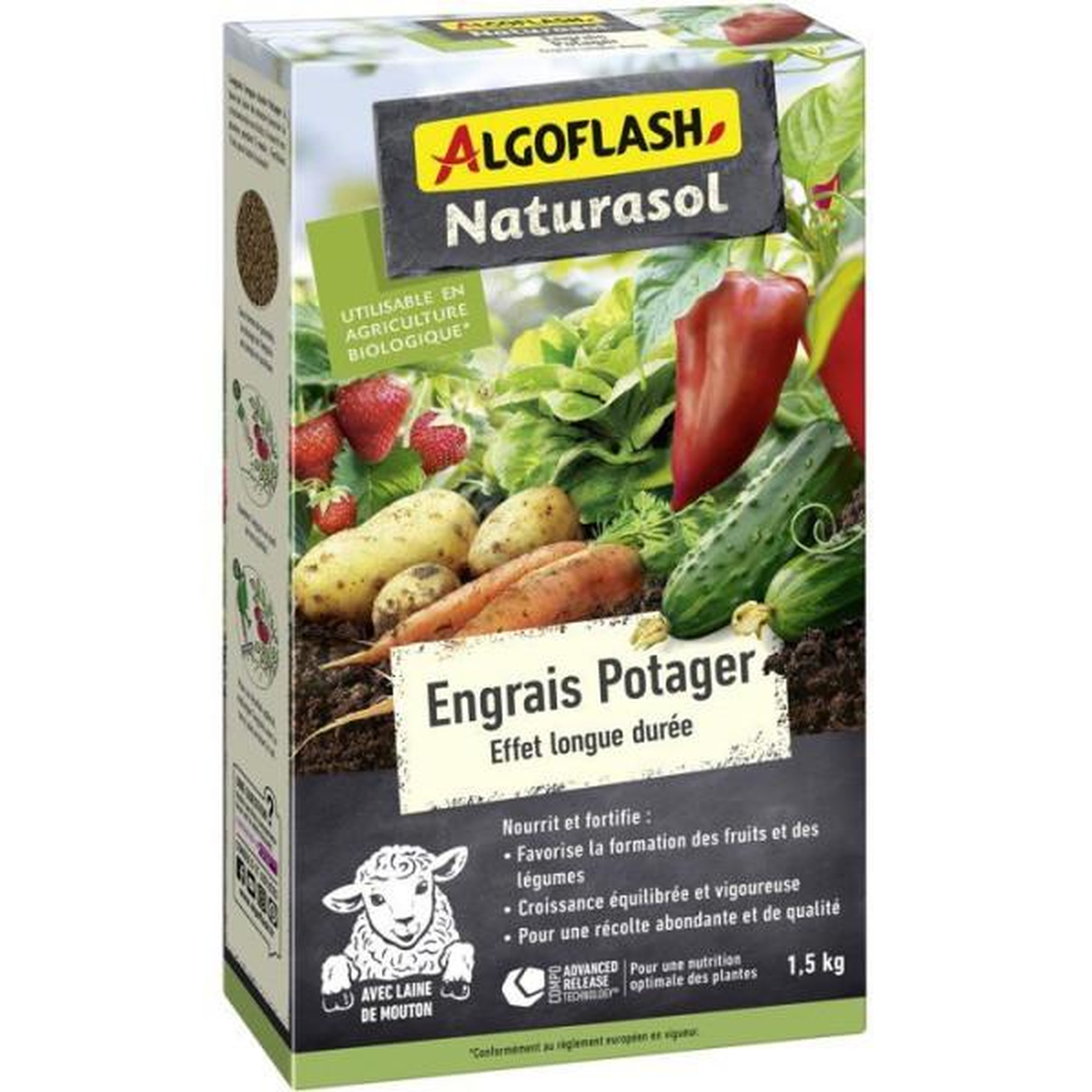 ALGOFLASH NATURASOL Engrais potager - algoflash naturasol - 1,5 kg - uab