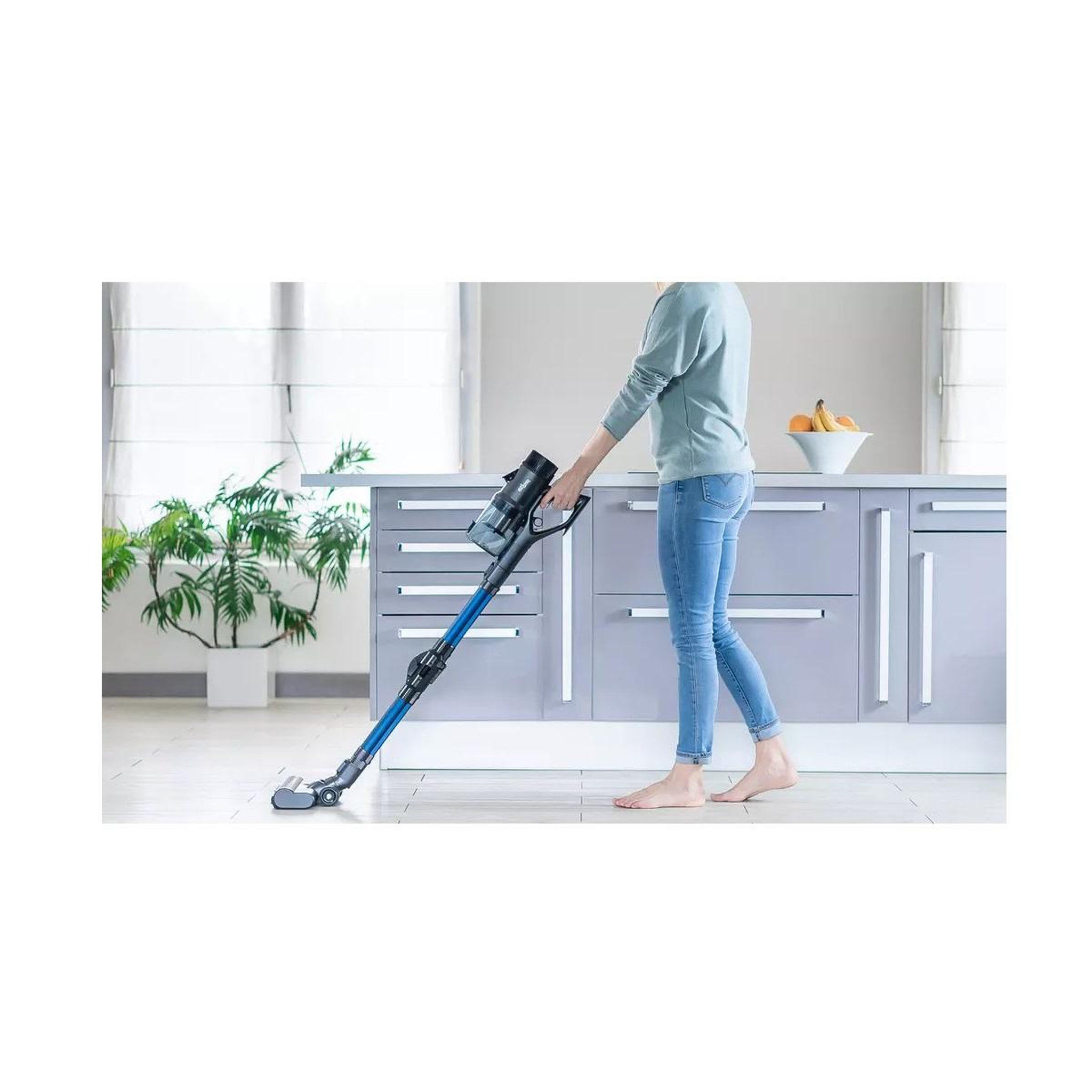 Voir la diapositive 5 : EZICLEAN Aspirateur balai 2en1 rechargeable 29,6v - cycloboostfr8wash