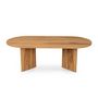 Voir la diapositive 1 : CONCEPT USINE Table basse design ovale bois 120cm RAAV