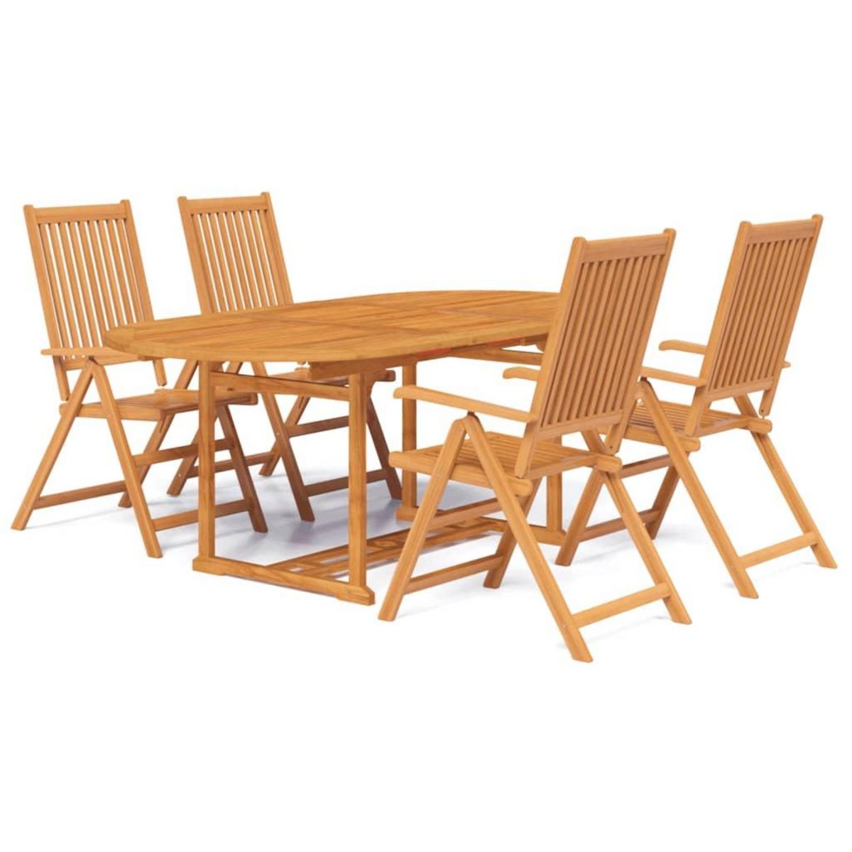 VIDAXL Ensemble a manger de jardin 5 pcs Bois d'acacia massif