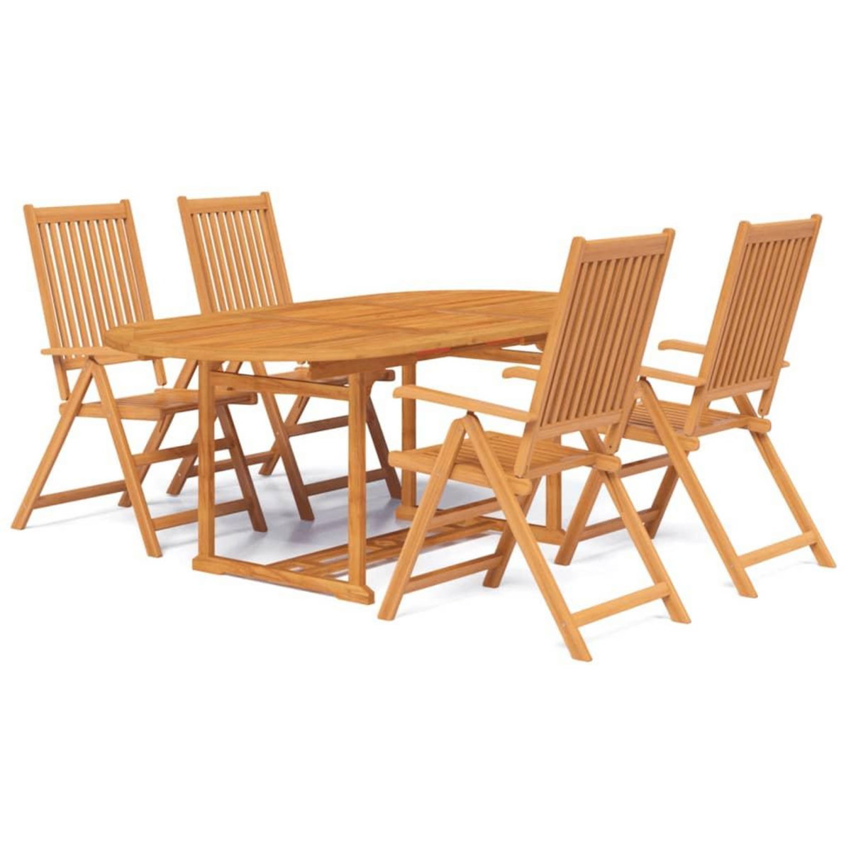 VIDAXL Ensemble a manger de jardin 5 pcs Bois d'acacia massif