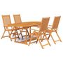 Voir la diapositive 2 : VIDAXL Ensemble a manger de jardin 5 pcs Bois d'acacia massif