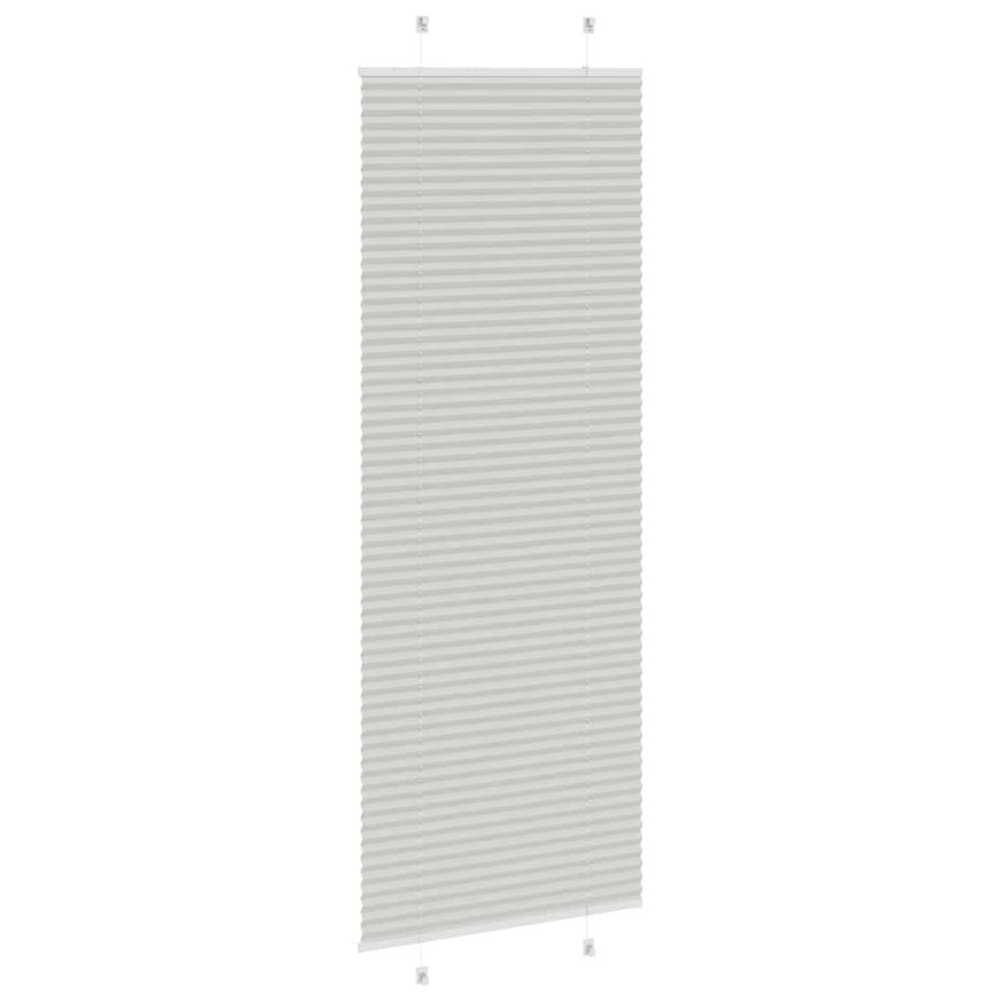 Voir la diapositive 4 : VIDAXL Store plisse gris clair 80x200 cm largeur du tissu 79,4 cm