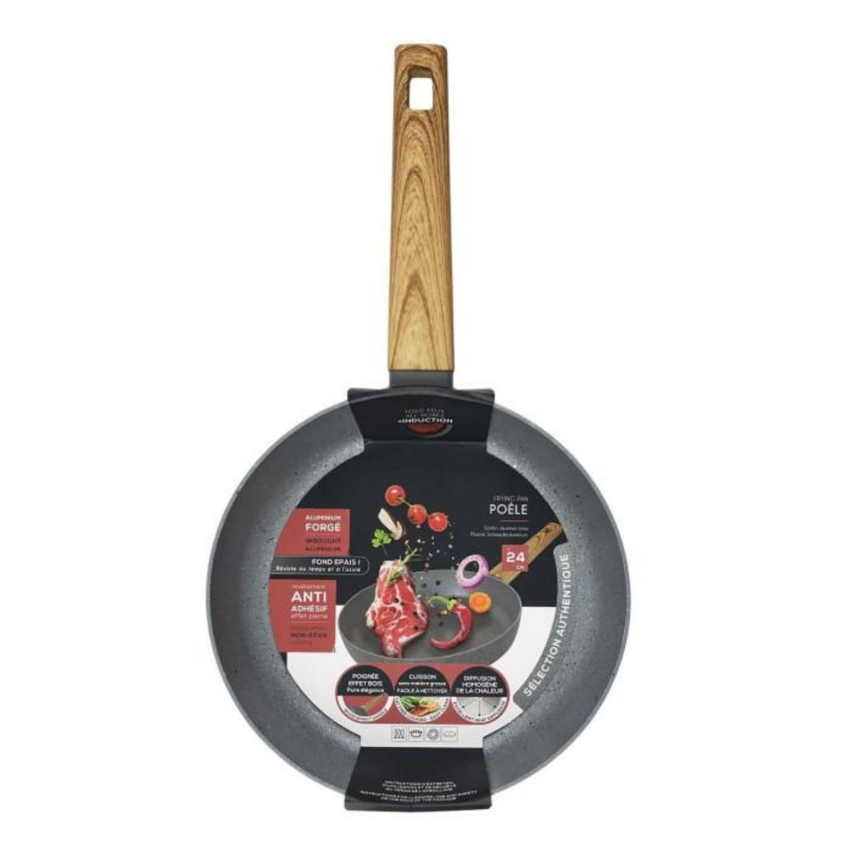 Paris Prix Poêle Aluminium  Forgé  24cm Gris