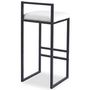 Voir la diapositive 5 : Paris Prix Tabouret de Bar Bouclette  Dakota  80cm Crème & Noir
