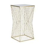 Paris Prix Table d'Appoint Carrée Design  Lines  100cm Or