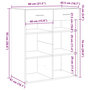 Voir la diapositive 6 : VIDAXL Buffet chene sonoma 80x42,5x93 cm bois d'ingenierie