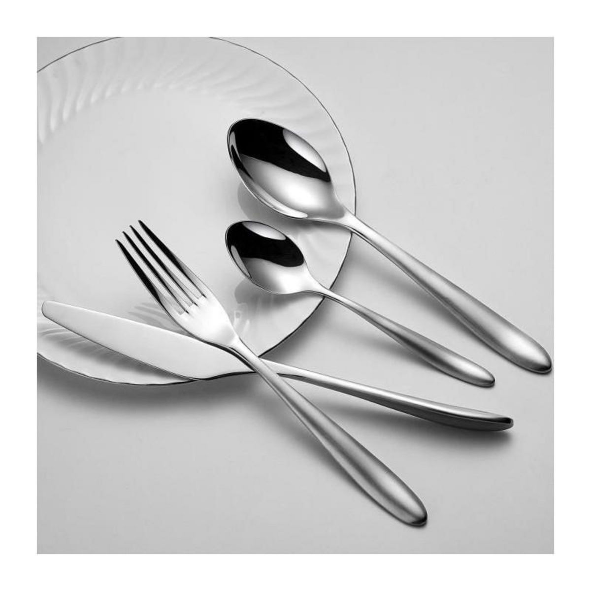 Arthur Martin Ménageres - ARTHUR MARTIN - AM0211 - 24 pieces - Acier inoxydable - Finition miroir poli