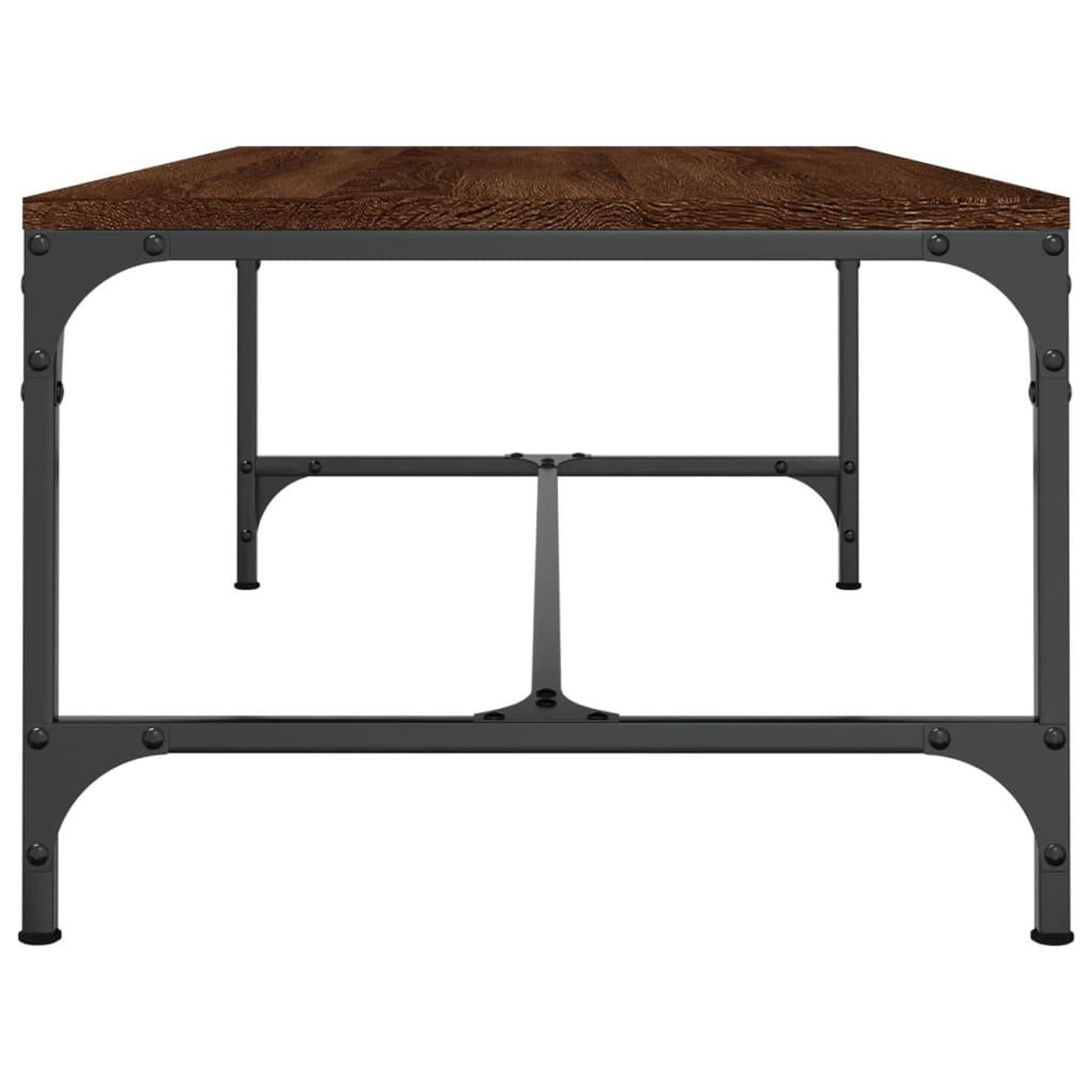 Voir la diapositive 5 : VIDAXL Table basse Chene marron 100x50x35 cm Bois d'ingenierie