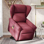 Voir la diapositive 2 : VIDAXL Fauteuil inclinable de massage electrique Rouge bordeaux Tissu