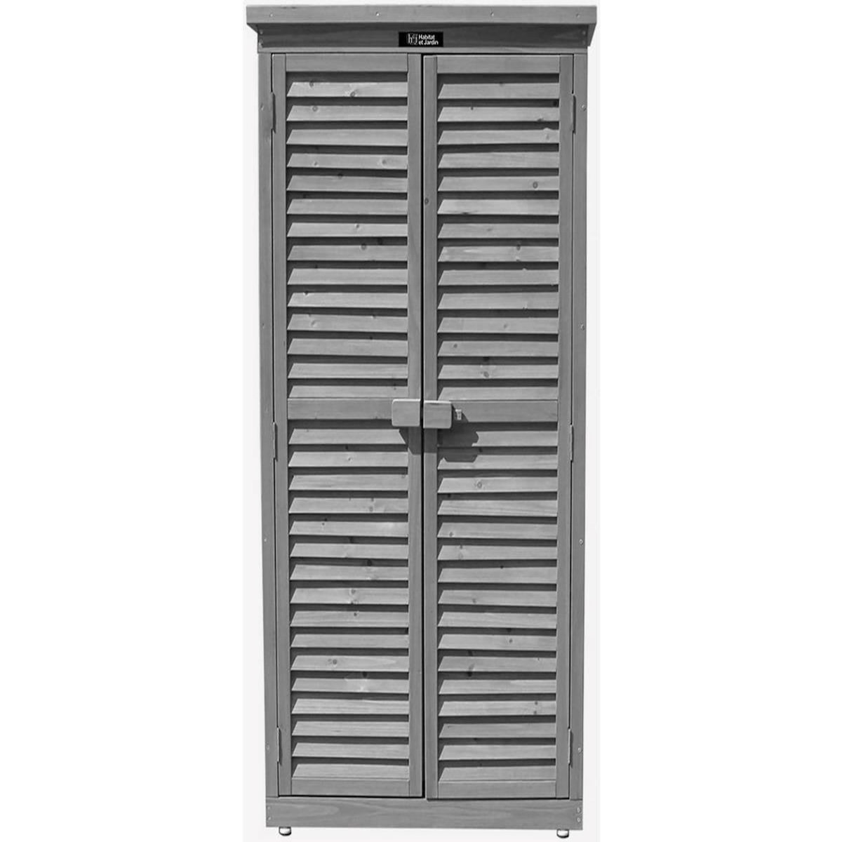 Habitat et Jardin Armoire de jardin  Space  - 87 x 46.5 x 160 cm - Anthracite