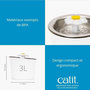 Voir la diapositive 5 : MARKET24 Fontaine a eau pour chat a fleur - CATIT - Flower - 3L - Dessus en acier inoxydable - Avec LED - Blanc