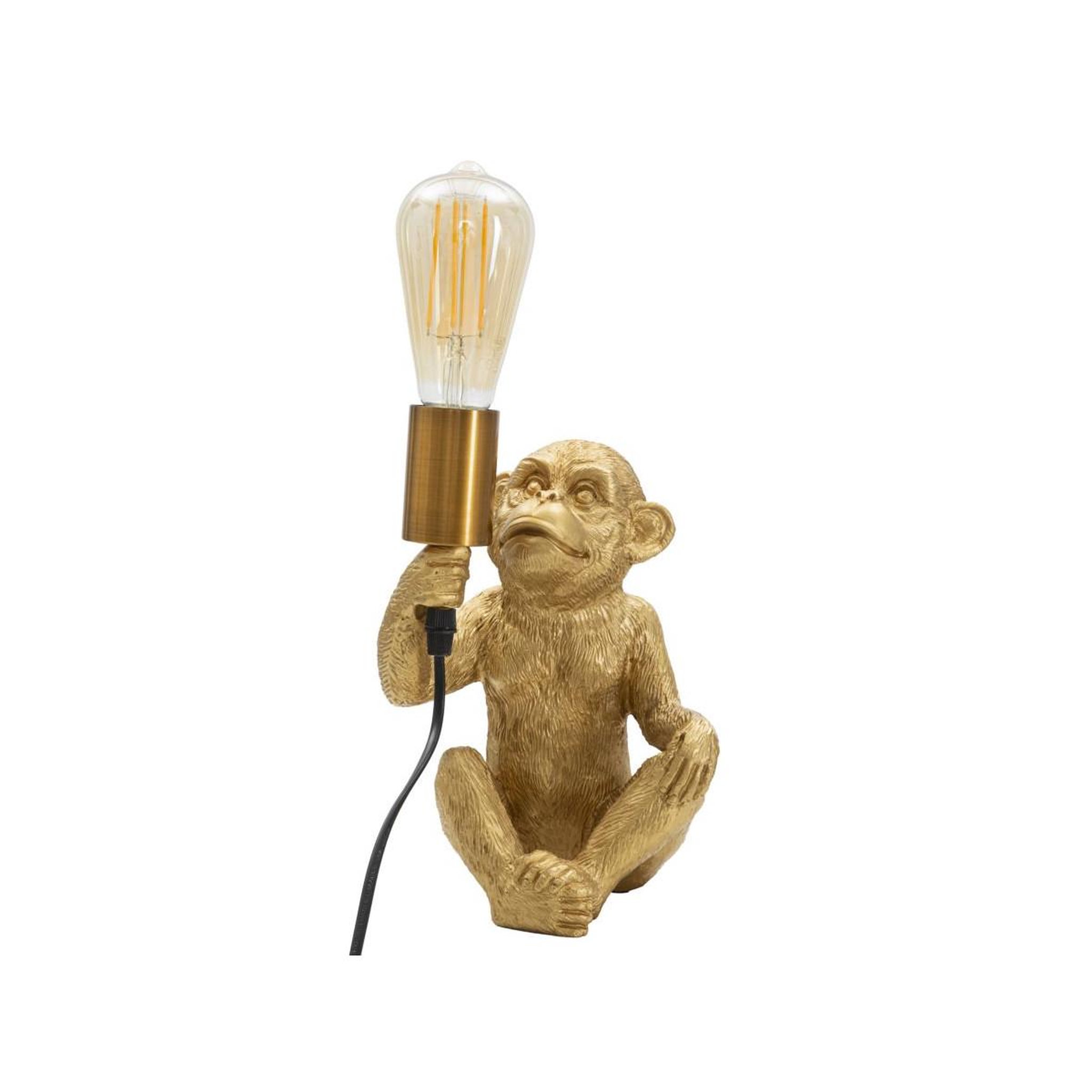 Paris Prix Lampe à poser en résine  monkey  25cm or