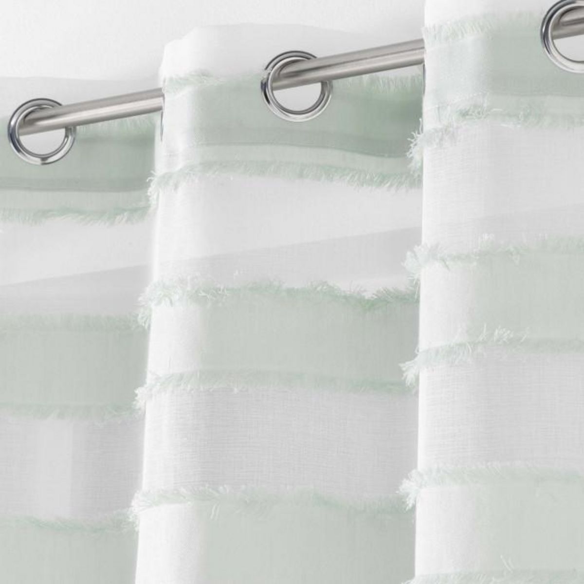 Paris Prix Rideau Voilage à Œillets  Lalina  140x260cm Menthe