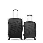 WAVE PARIS Lot de 2 - Valises weekend et cabine TIGRE. Coloris disponibles : Beige, Gris, Bleu, Rose