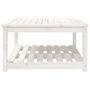 Voir la diapositive 5 : VIDAXL Table de jardin blanc 82,5x82,5x45 cm bois massif de pin