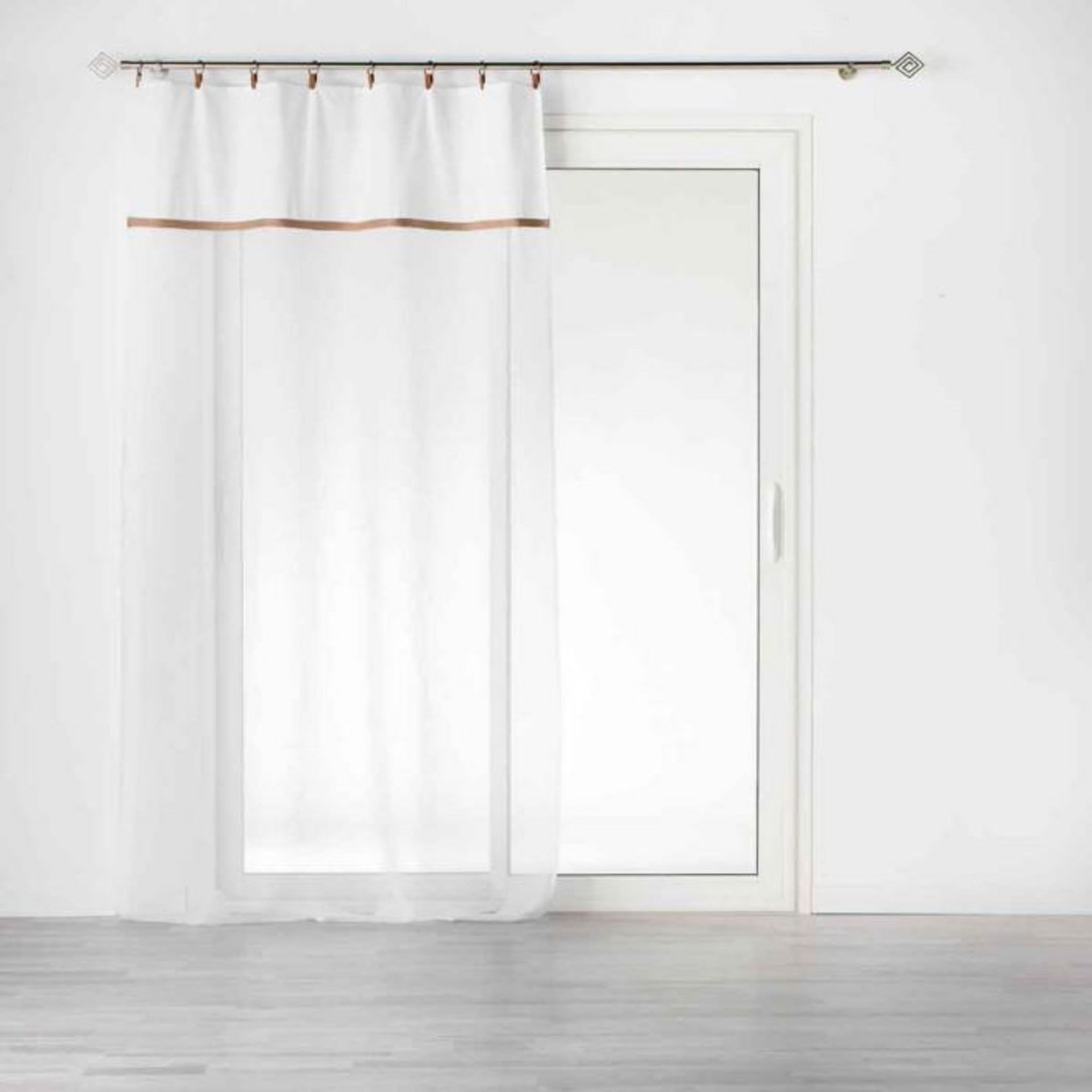 Paris Prix Rideau Voilage à Anneaux  Leana  140x240cm Blanc