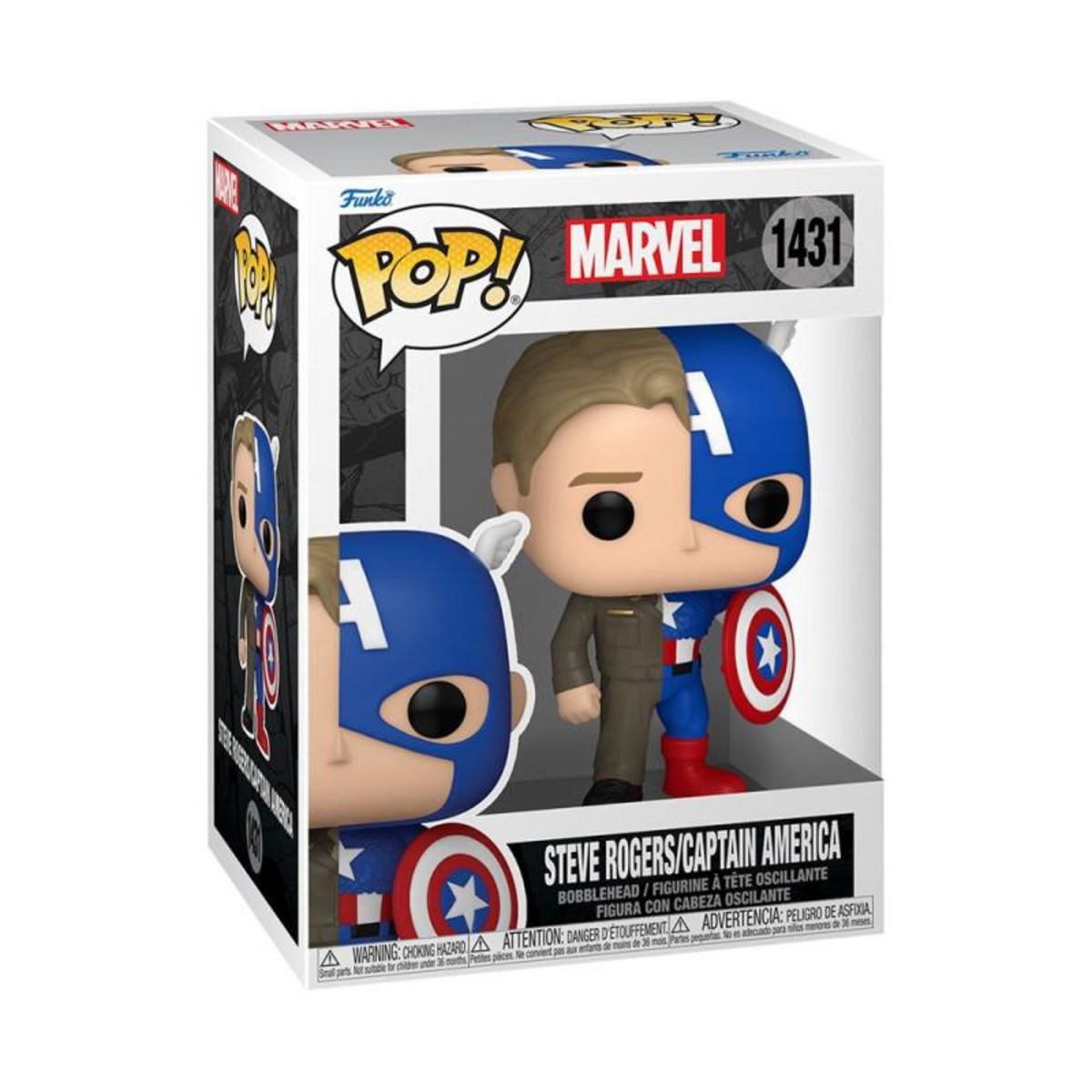 Funko Figurine Funko Pop Marvel Split Captain America Steve Rogers