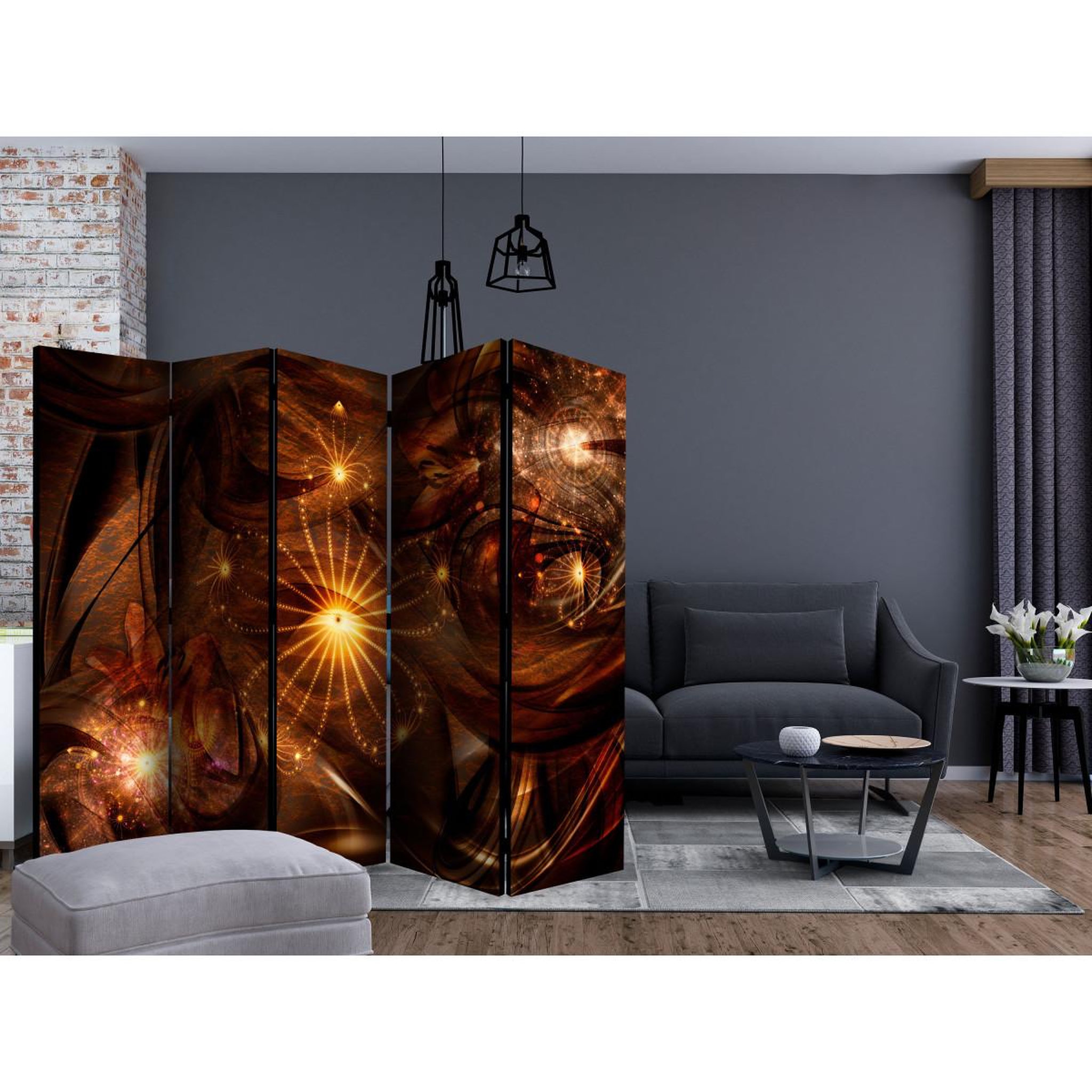 Voir la diapositive 2 : Paris Prix Paravent 5 volets  treasures cave  172x225cm
