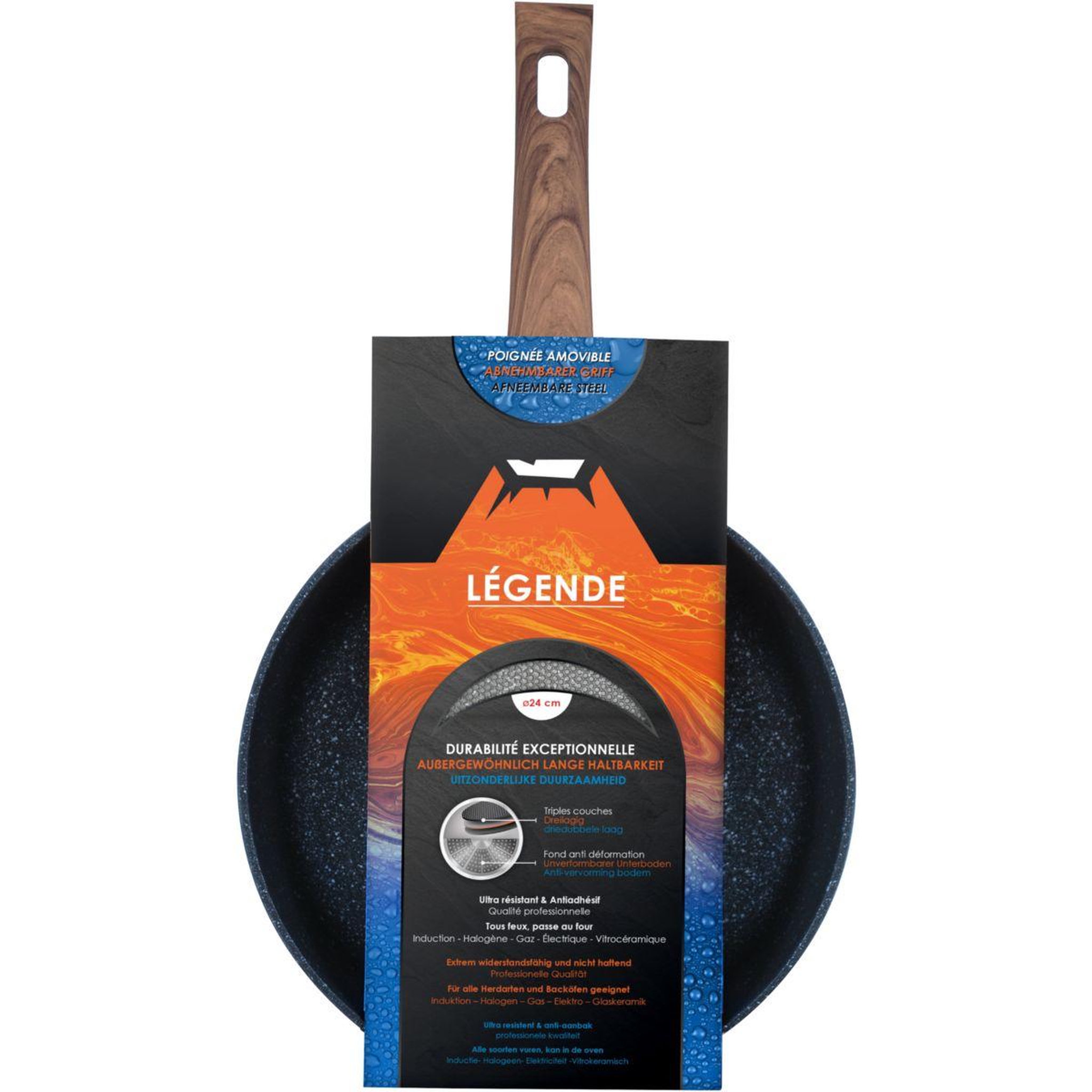 Voir la diapositive 2 : Durandal Poêle 24cm ceramique legende