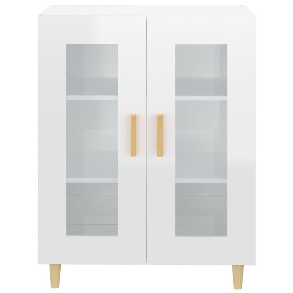 VIDAXL Buffet Blanc brillant 69,5x34x90 cm Bois d'ingenierie