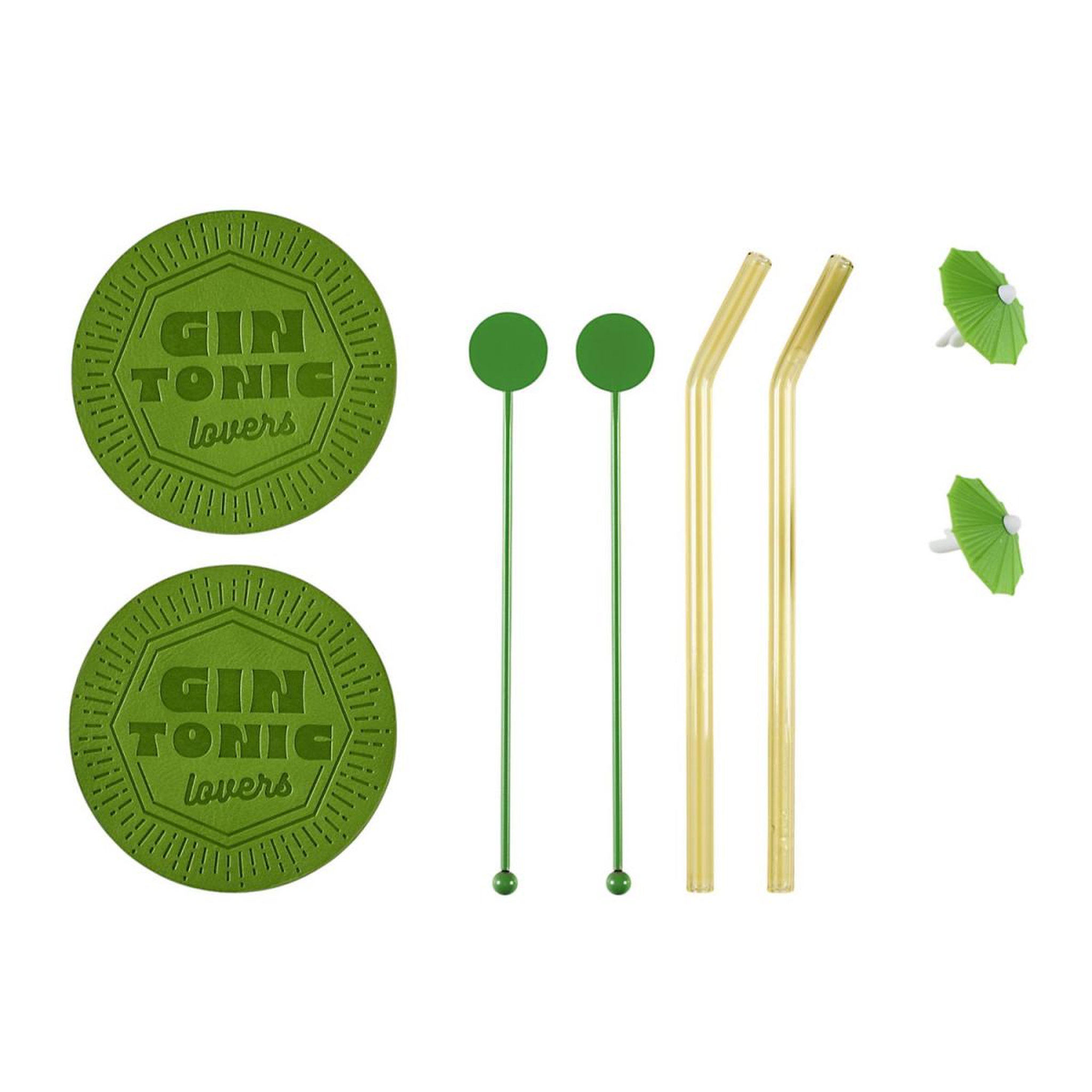 Voir la diapositive 3 : COOK CONCEPT Coffret cocktail 10 pièces  gin tonic  21cm vert
