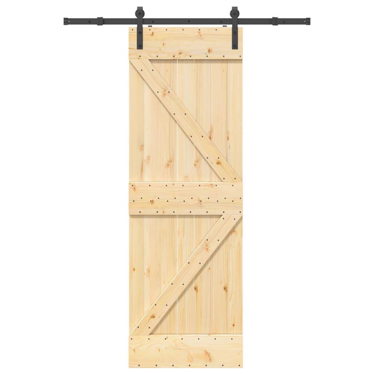 VIDAXL Porte coulissante et kit de quincaillerie 70x210 cm pin massif