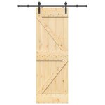 VIDAXL Porte coulissante et kit de quincaillerie 70x210 cm pin massif