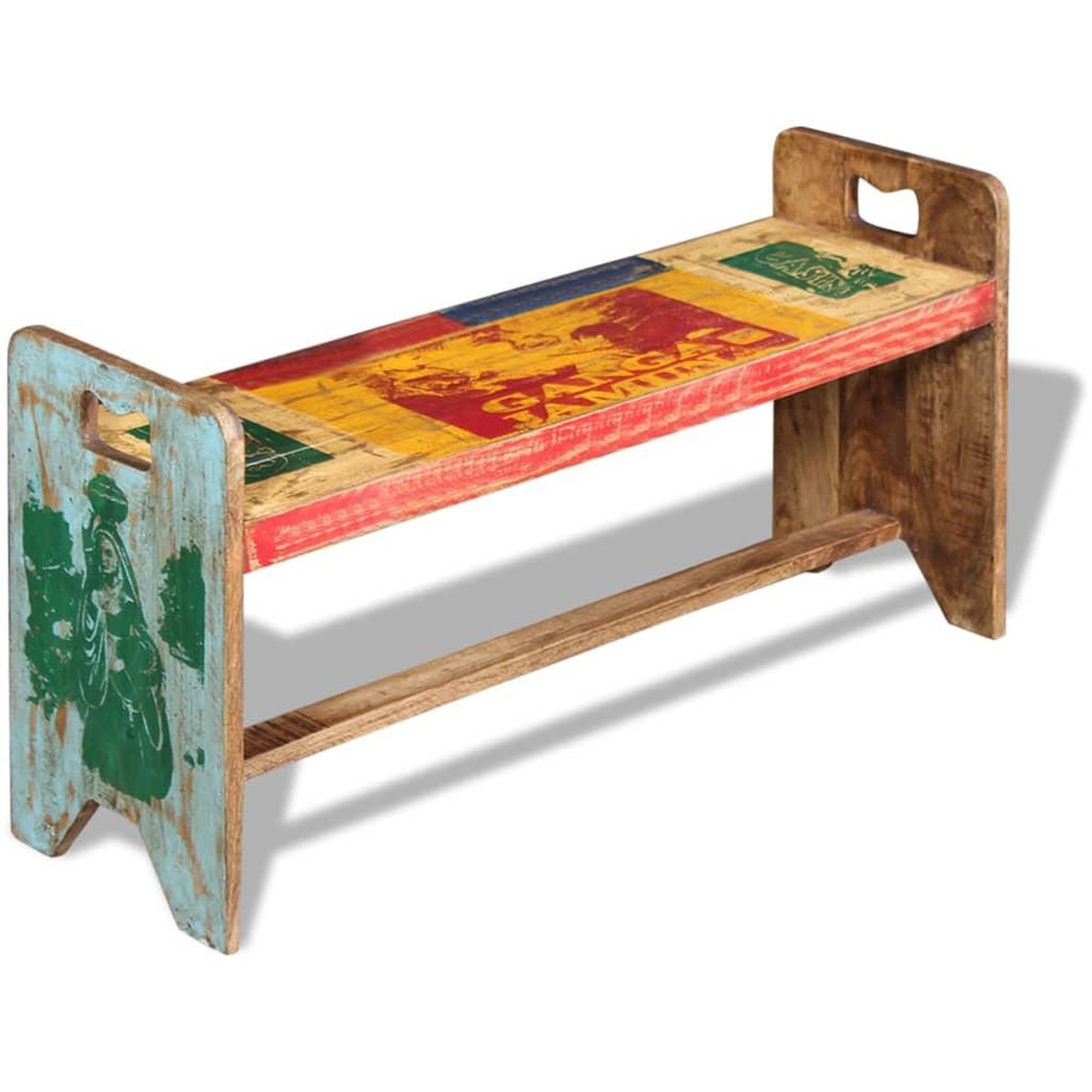 VIDAXL Banc bois massif recycle 100x30x50 cm