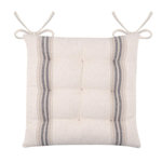 Lovely Casa Lot de 4 galettes de chaise 9 points 40x40 Montauban anthracite coton