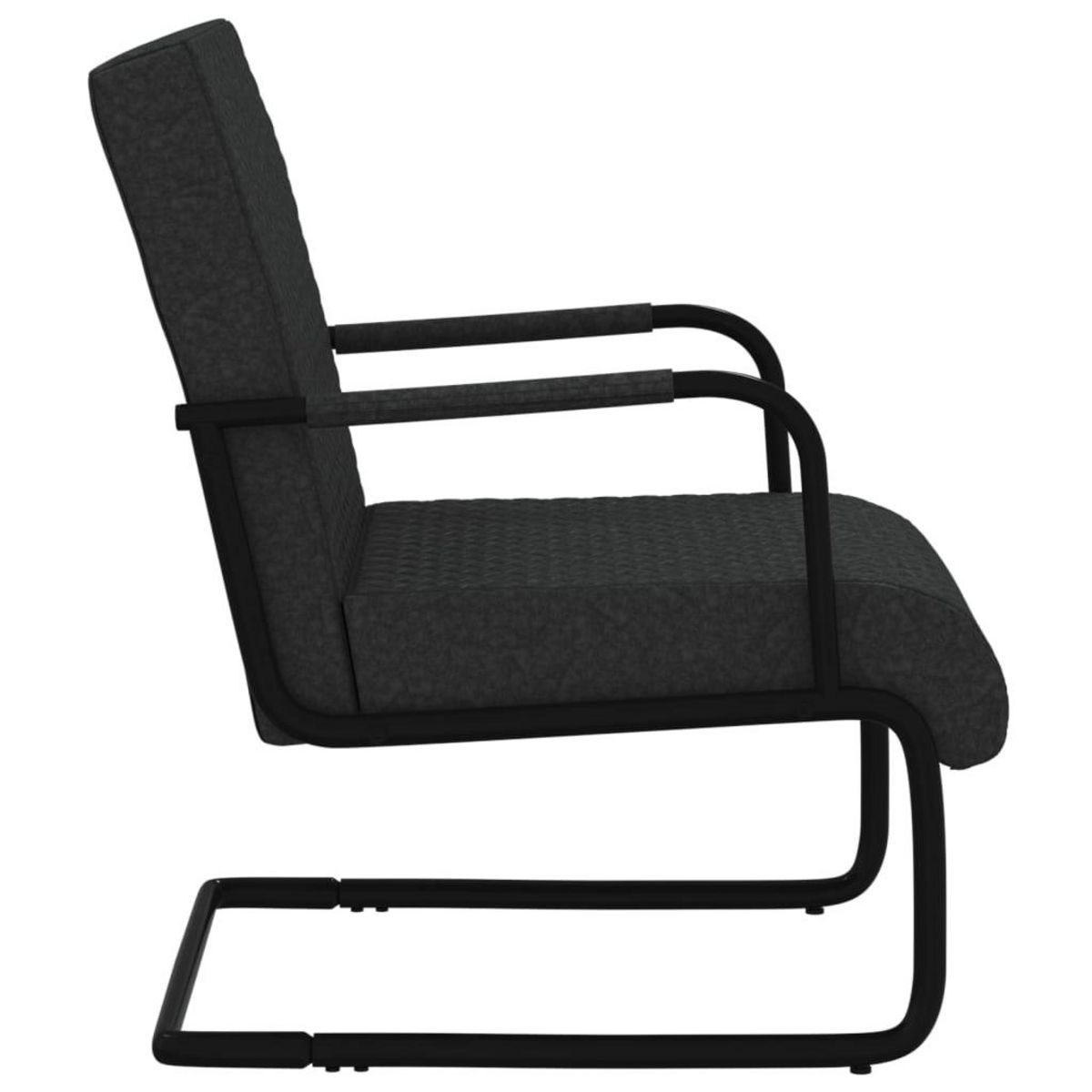 VIDAXL Chaise cantilever Noir Similicuir
