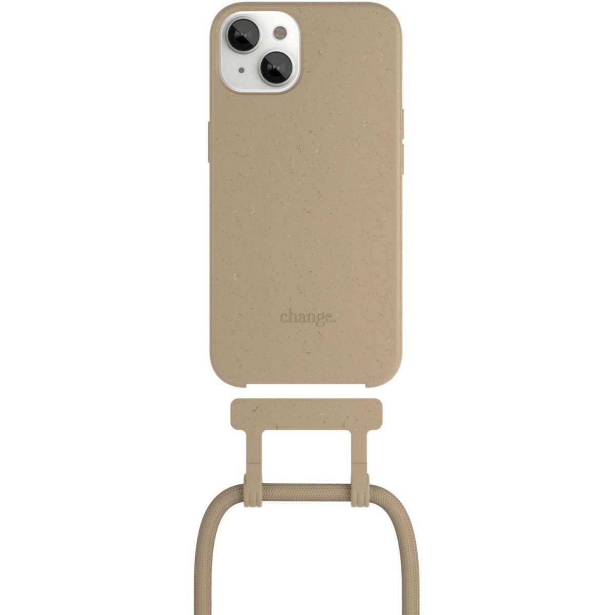 WOODCESSORIES Etui avec cordon iPhone 13 mini Tour de cou gris