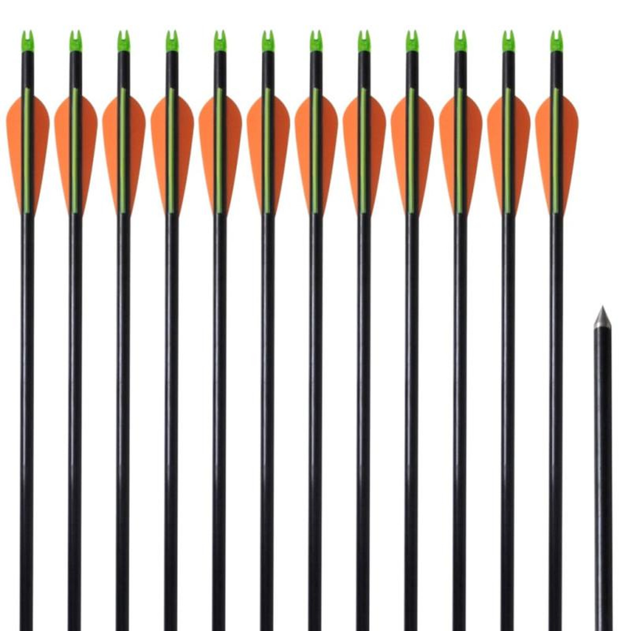 Voir la diapositive 1 : VIDAXL Flèche d arc à poulies standard 12pcs 30 0,8 cm fibre de verre
