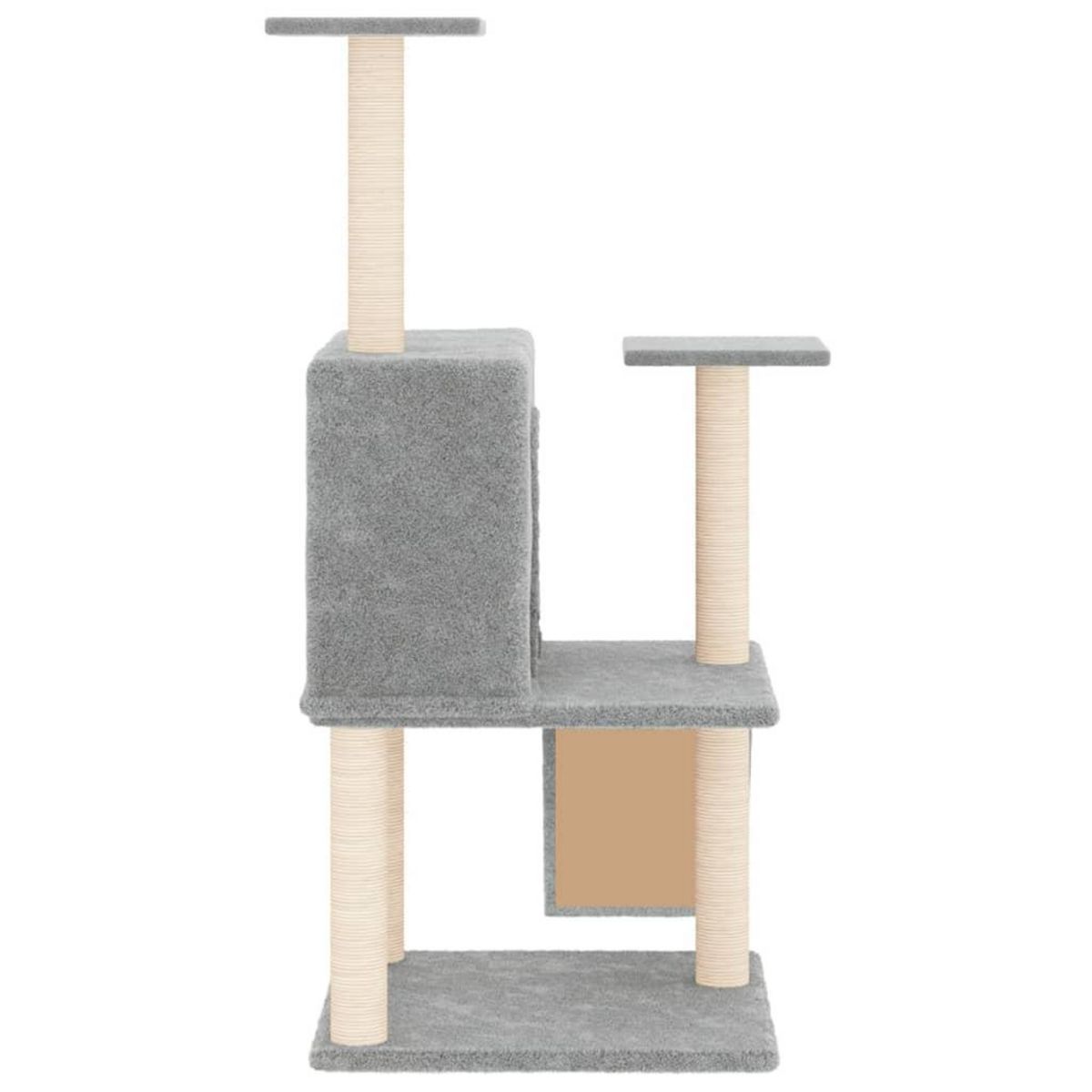 VIDAXL Arbre a chat avec griffoirs en sisal Gris clair 109 cm