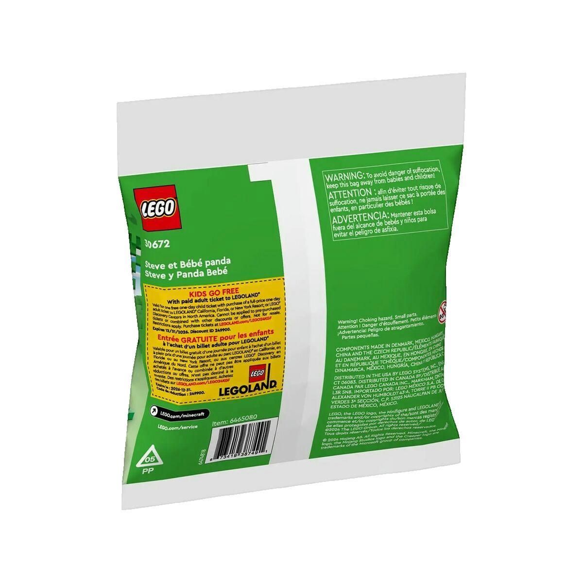 LEGO LEGO Minecraft - Steve et le bébé panda (Polybag) - 30672