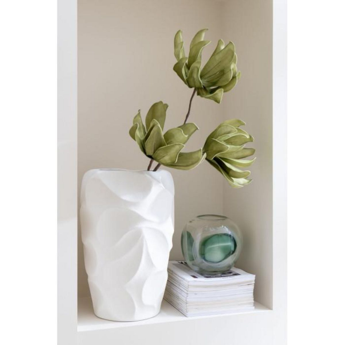 Paris Prix Vase Design en Argile  Mirena  43cm Blanc