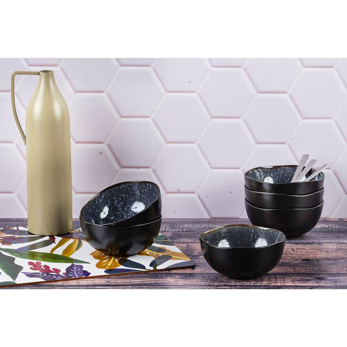 BJORN Bol IRIS Ø12cm - 6 pièces - Bleu nuit