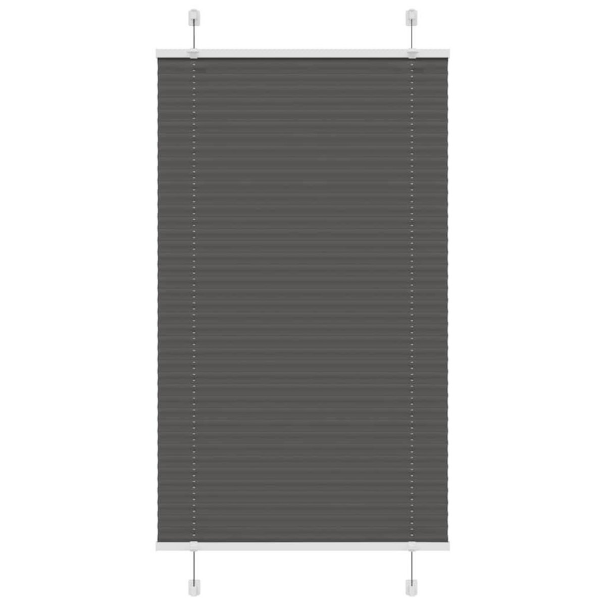 VIDAXL Store plisse noir 70x100 cm largeur du tissu 69,4 cm polyester