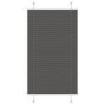 VIDAXL Store plisse noir 70x100 cm largeur du tissu 69,4 cm polyester