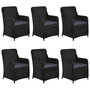 Voir la diapositive 4 : VIDAXL Ensemble a manger d'exterieur 7 pcs Resine tressee Noir