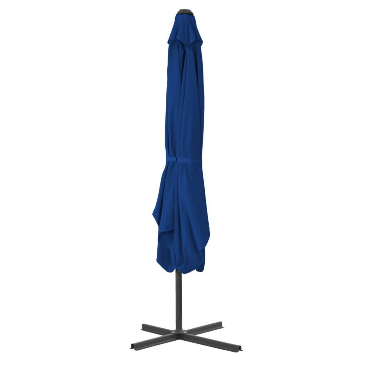 VIDAXL Parasol de jardin avec mat en acier bleu 250x250x230 cm