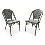 Paris Prix Lot de 2 Chaises de Jardin Empilable  Bistro  87cm Vert