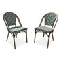 Voir la diapositive 1 : Paris Prix Lot de 2 Chaises de Jardin Empilable  Bistro  87cm Vert