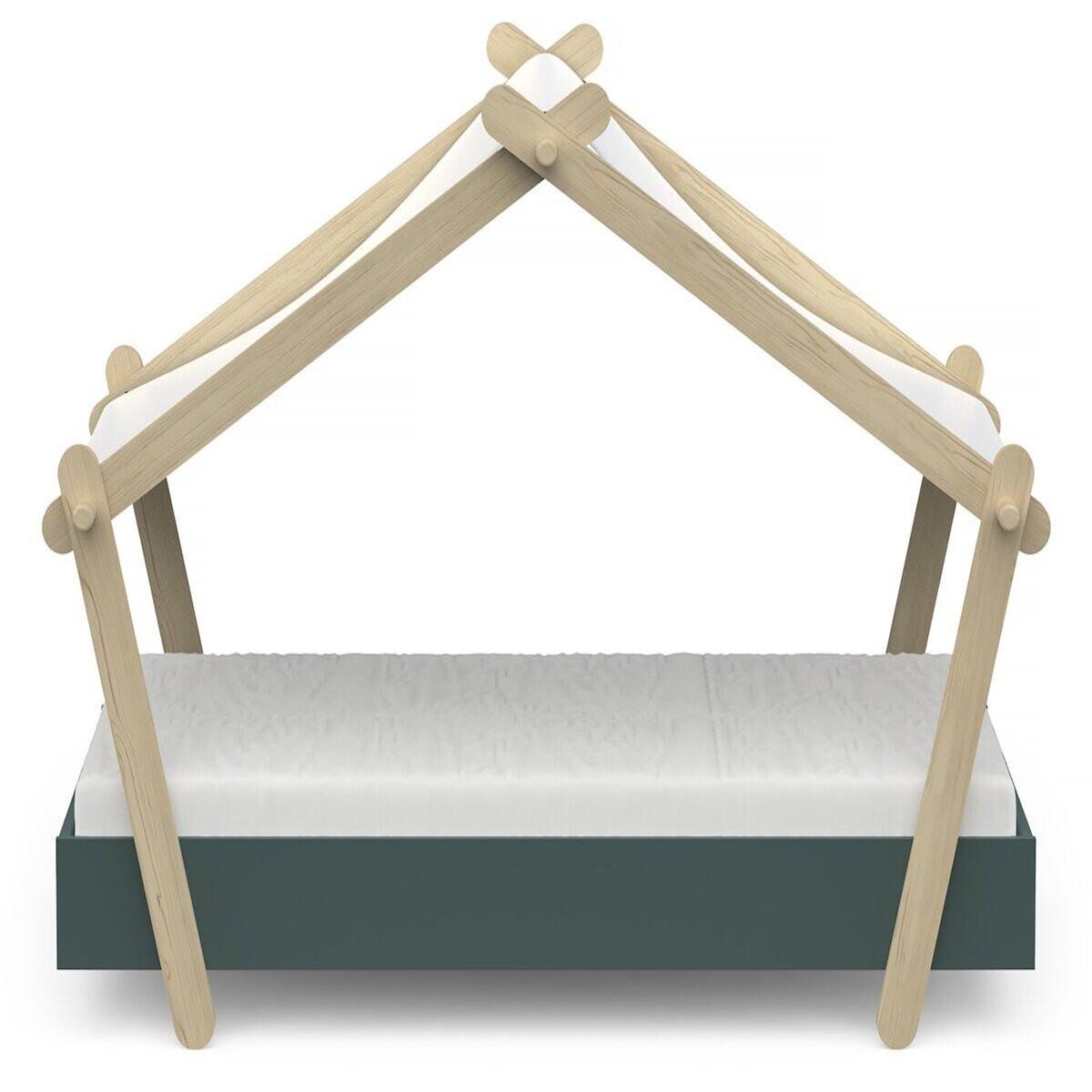 Habitat et Jardin Lit cabane surélevé enfant   Lodge   - 70 x 140 cm - Vert
