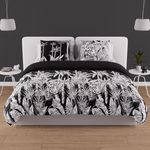 SOLEIL D'OCRE Parure housse de couette en coton 57 fils TIGRE, par Soleil d'ocre. Coloris disponibles : Noir, Beige